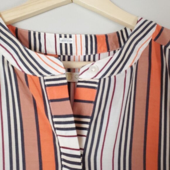 Marie Oliver Dress‎ Womens Small Lachlan Silk Mini Tiered Orange Pink Stripes - Picture 14 of 16